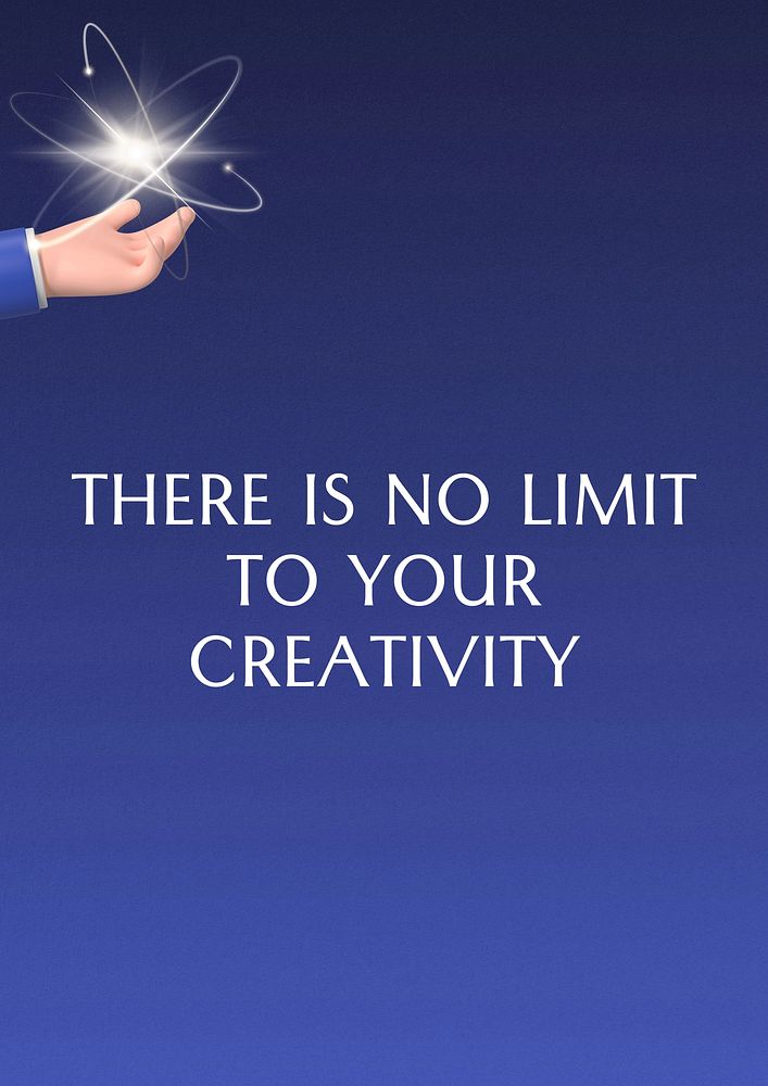 Creativity has no limit  poster template