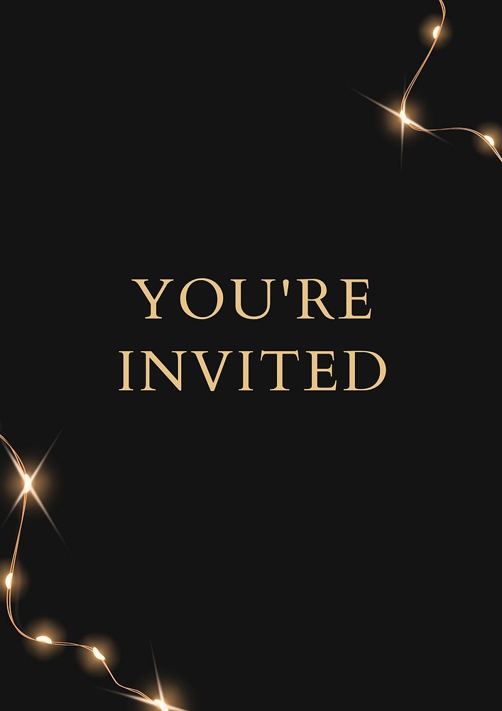 You're invited poster template | Free Photo - rawpixel