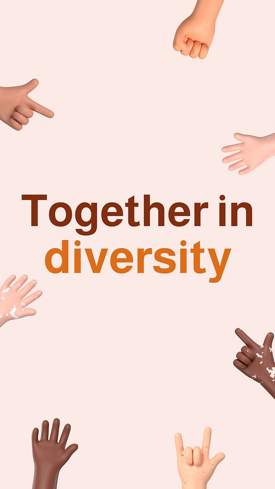 Together in diversity Facebook story template