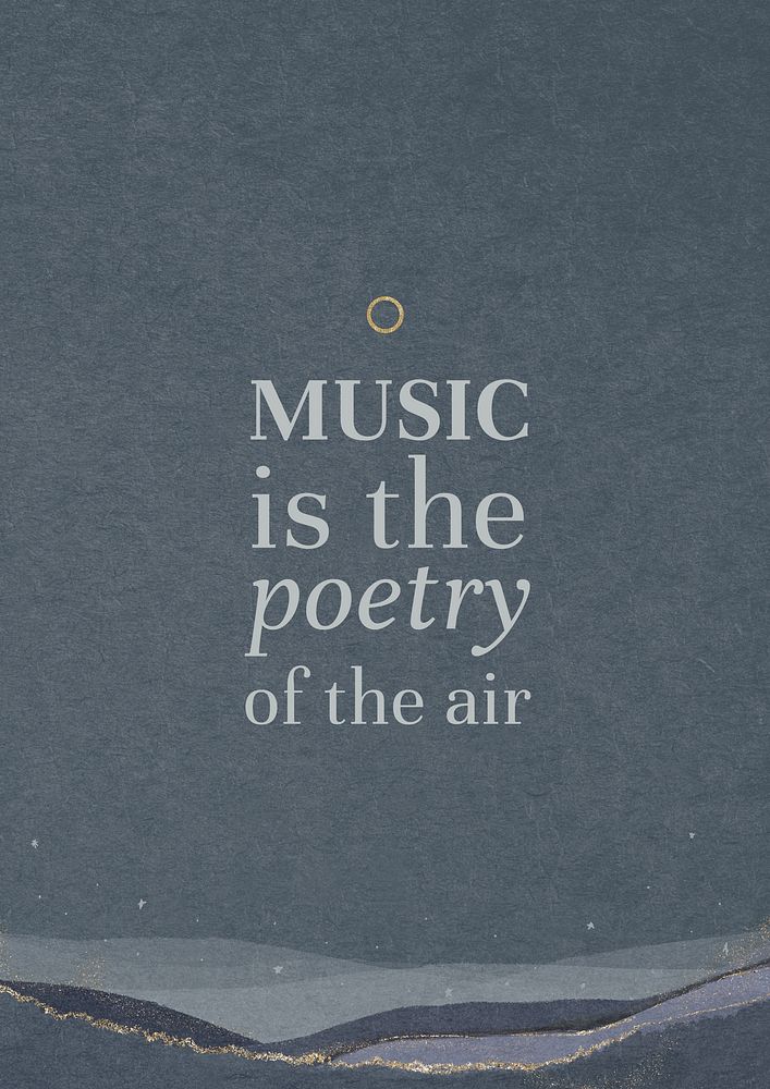 Music quote poster template
