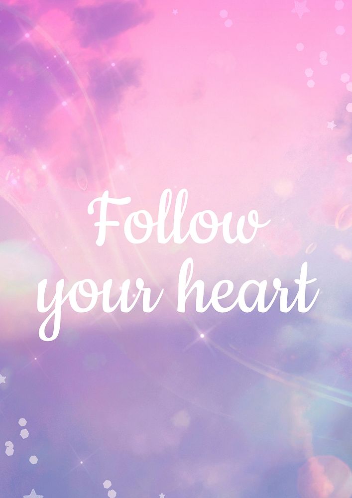 Follow your heart poster template