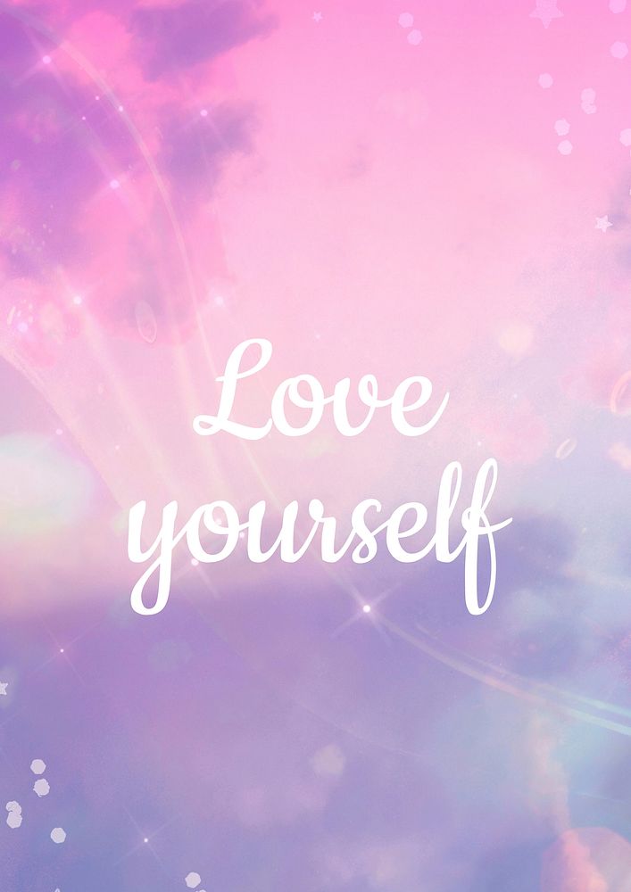 Love yourself poster template | Free Photo - rawpixel