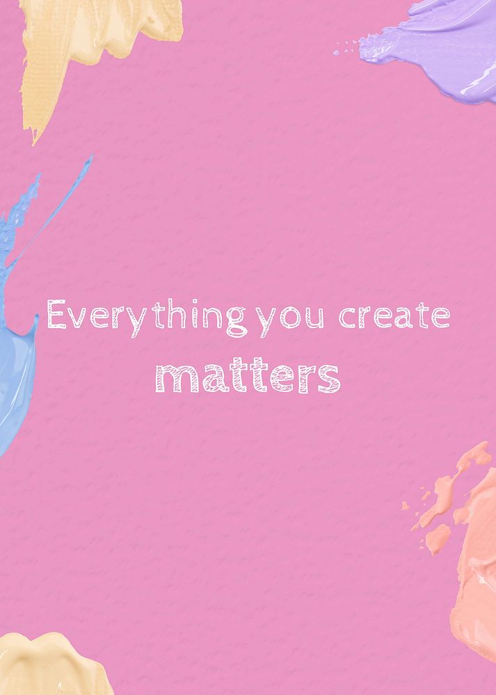 Everything matters  card template