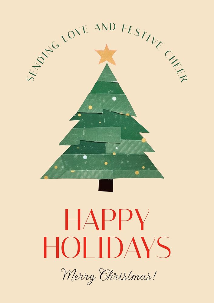 Happy holidays  poster template