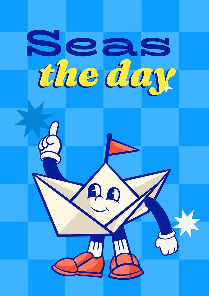 Seas the day  poster template