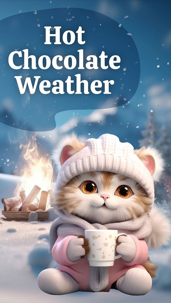 Hot chocolate weather  social story template