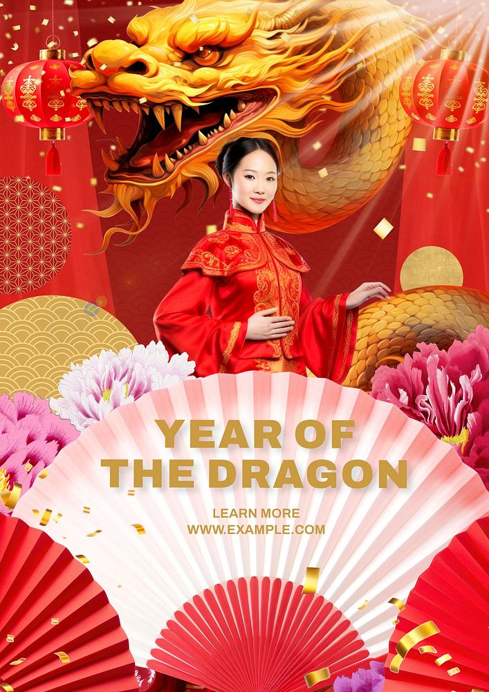 Chinese new year  poster template