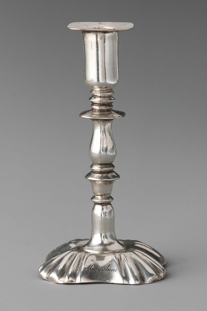 Miniature candlestick (one of a pair)