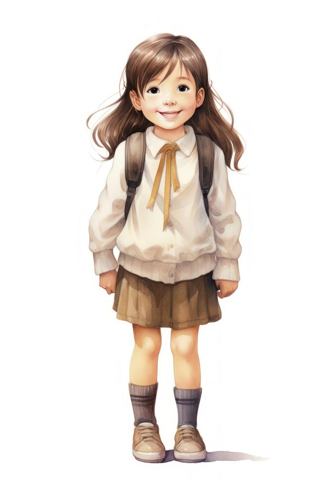 Kid girl student smiling child cute. AI generated Image by rawpixel.