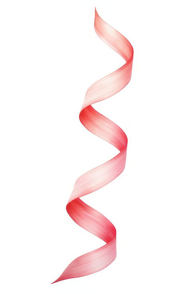 Spiral red line ribbon banner petal white background abstract. AI generated Image by rawpixel.