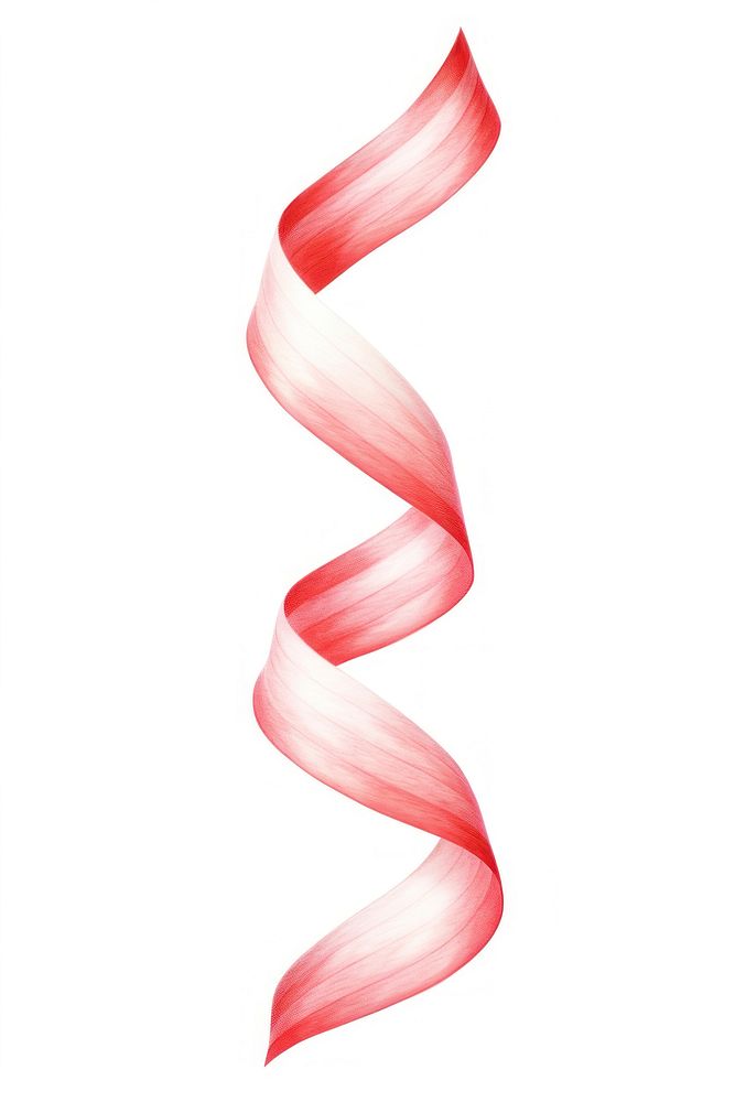 Spiral red line ribbon banner petal white background confectionery. AI generated Image by rawpixel.
