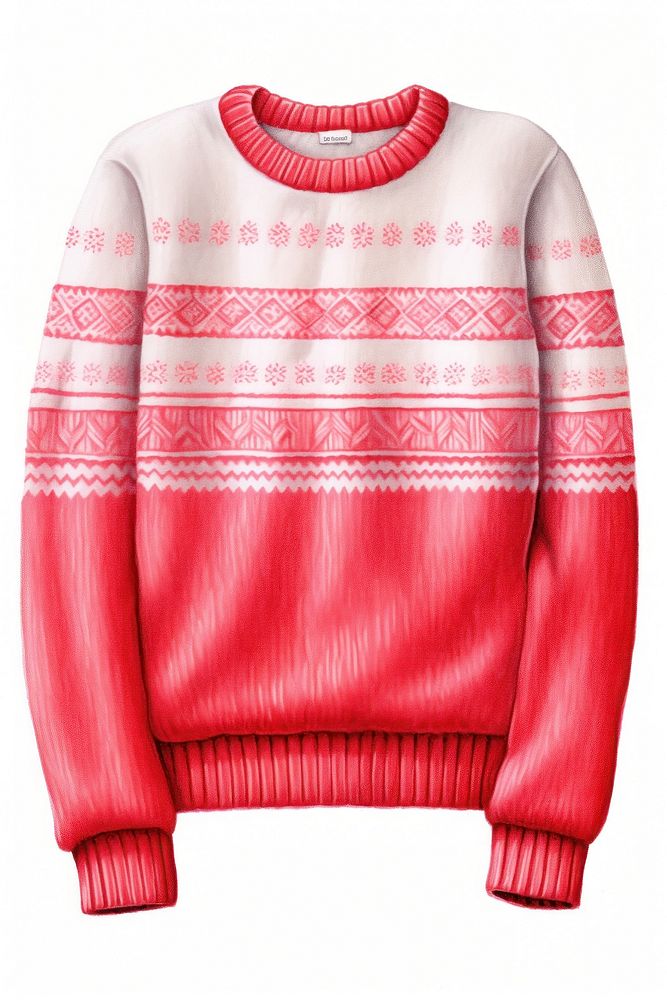 Sweater sweatshirt red white background. AI generated Image by rawpixel.