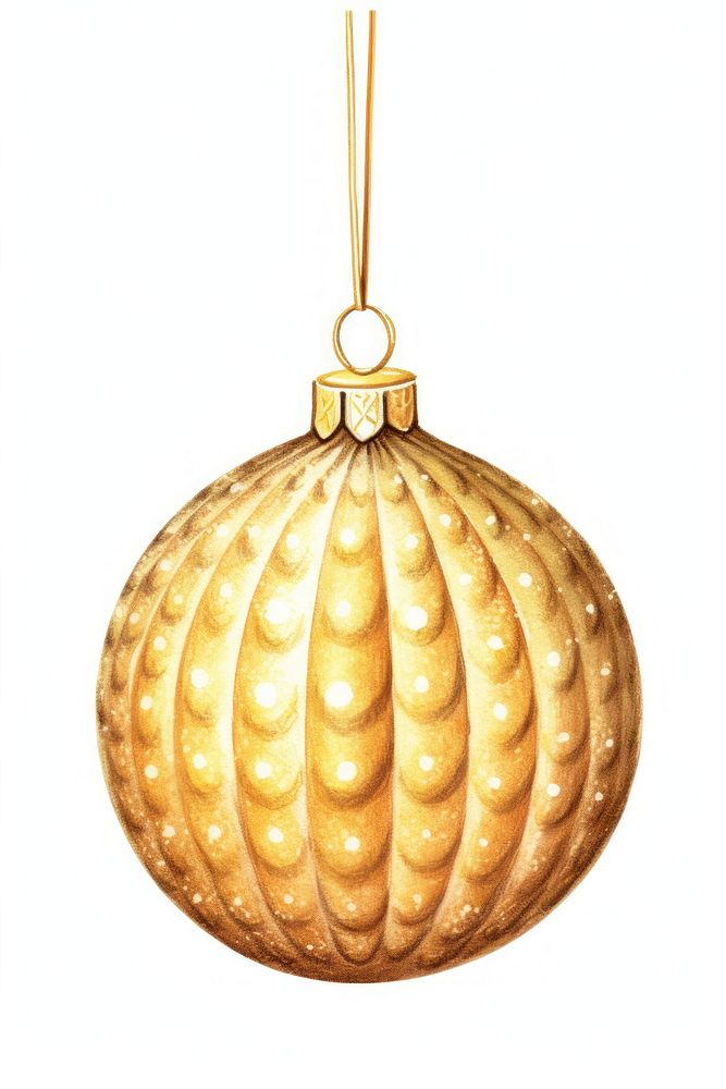 Christmas ball gold decoration christmas. AI generated Image by rawpixel.