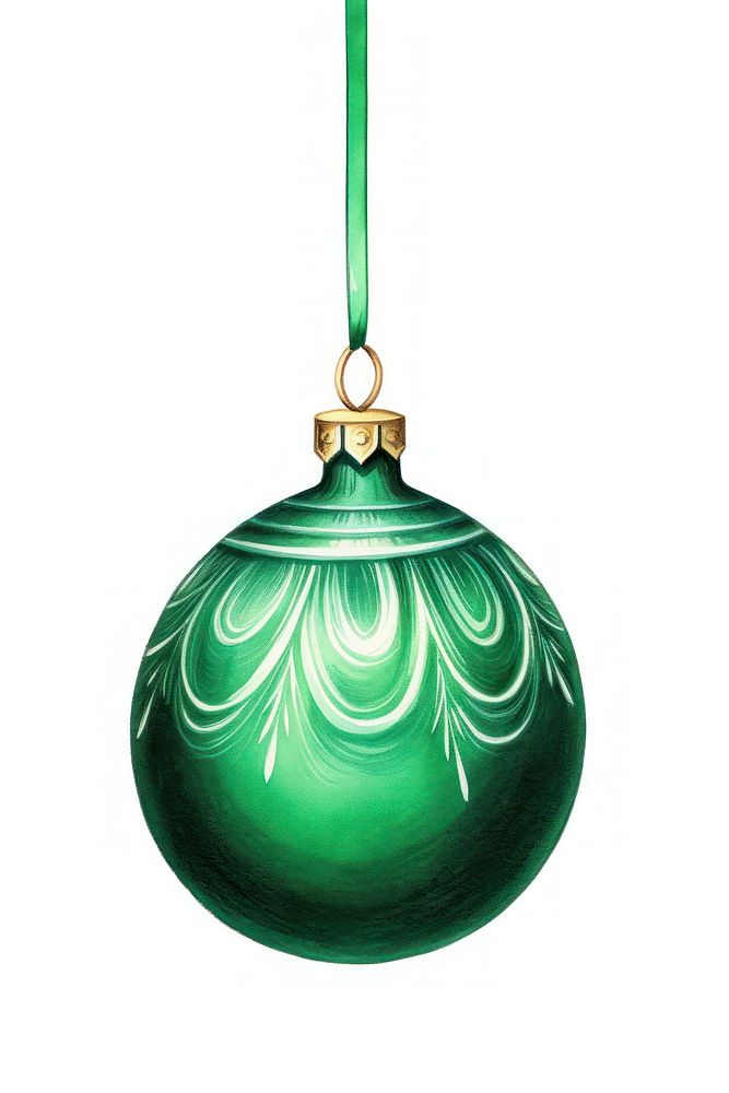 Christmas ball hanging decoration jewelry green. AI generated Image by rawpixel.