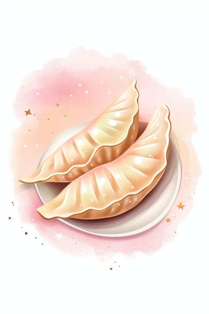 Chinese dumpling dessert food dish. 