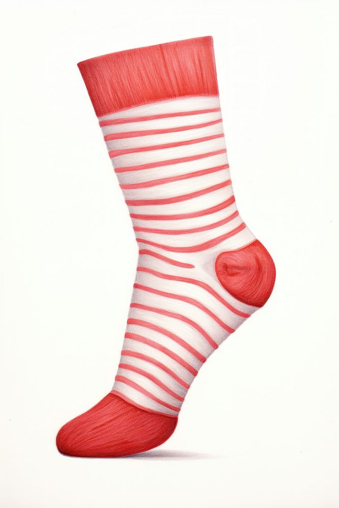 Sock red white background pantyhose. AI generated Image by rawpixel.