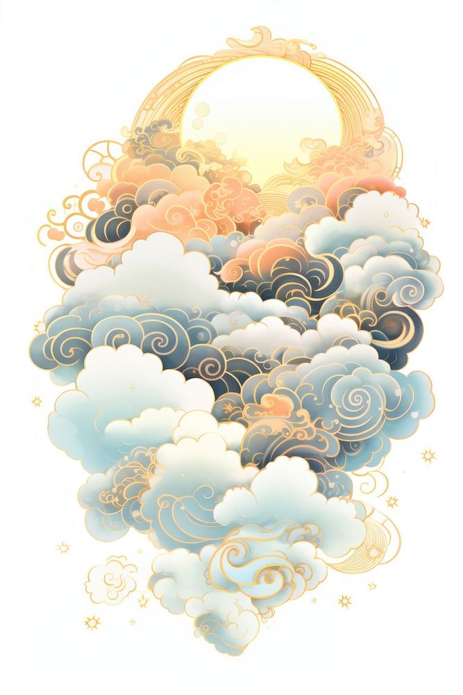 One auspicious cloud backgrounds pattern art. AI generated Image by rawpixel.