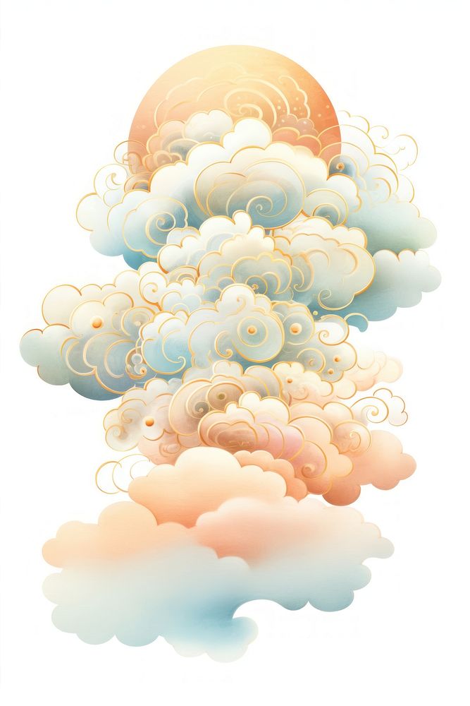 One auspicious cloud backgrounds outdoors pattern. AI generated Image by rawpixel.