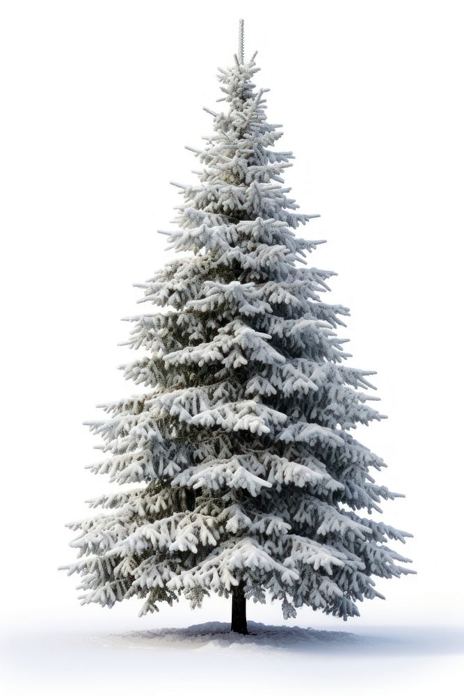 Christmas tree plant white snow. AI generated Image by rawpixel.
