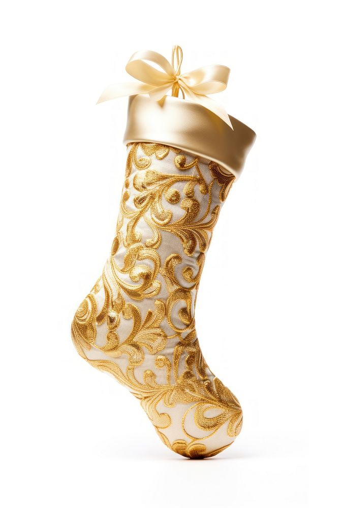 Christmas stocking christmas gift gold. AI generated Image by rawpixel.