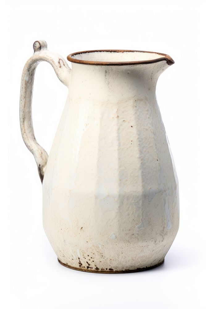 Jug white background refreshment porcelain. AI generated Image by rawpixel.