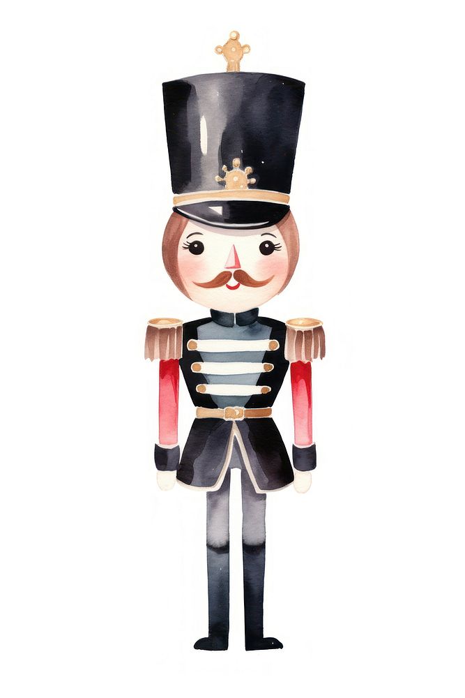 Nutcracker drawing white background representation. AI generated Image by rawpixel.