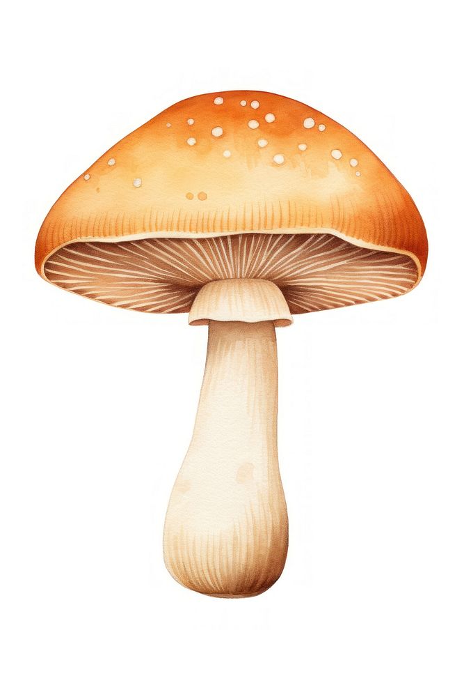 Porcini mushroom fungus agaric white background. AI generated Image by rawpixel.