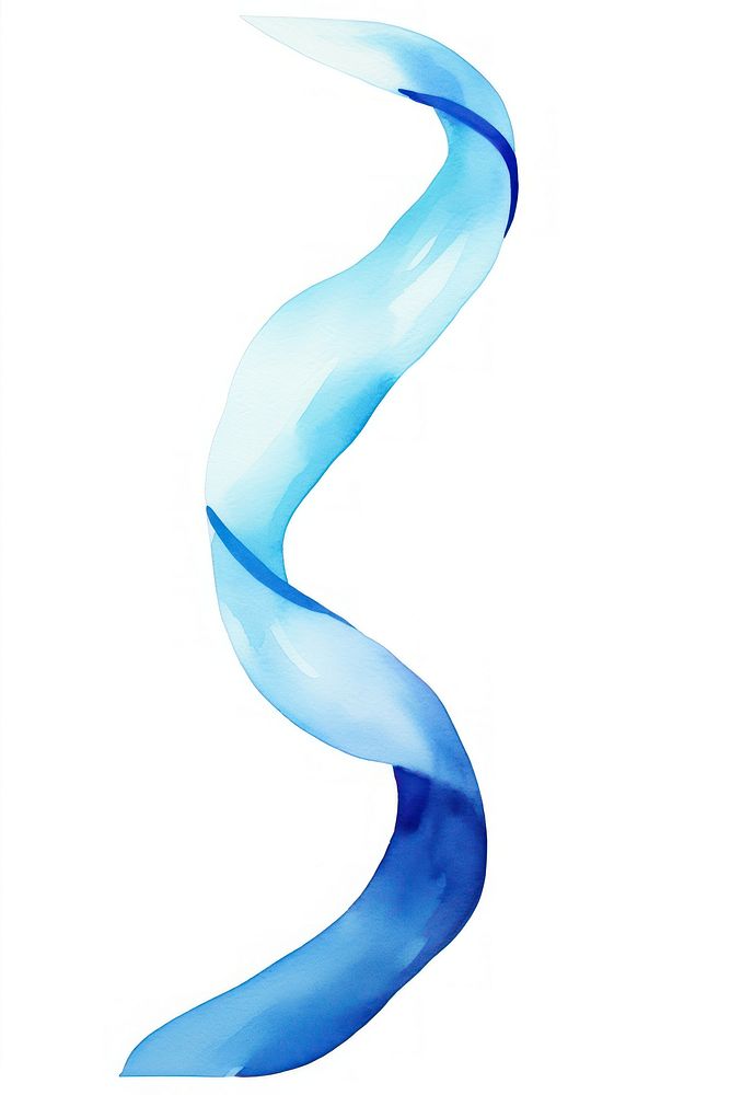 Spiral blue line ribbon white background abstract outdoors. AI generated Image by rawpixel.