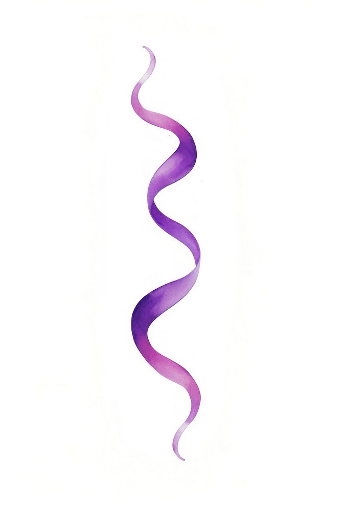 Spiral purple line ribbon banner drawing white background creativity. AI generated Image by rawpixel.