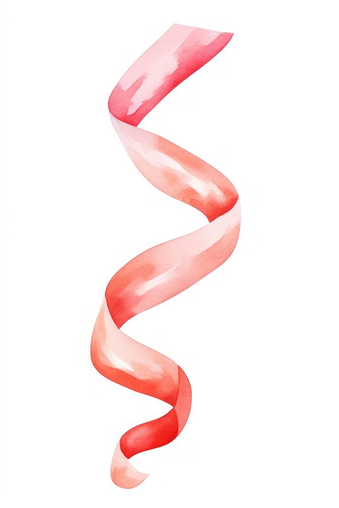 Spiral red line ribbon white background abstract pattern. AI generated Image by rawpixel.