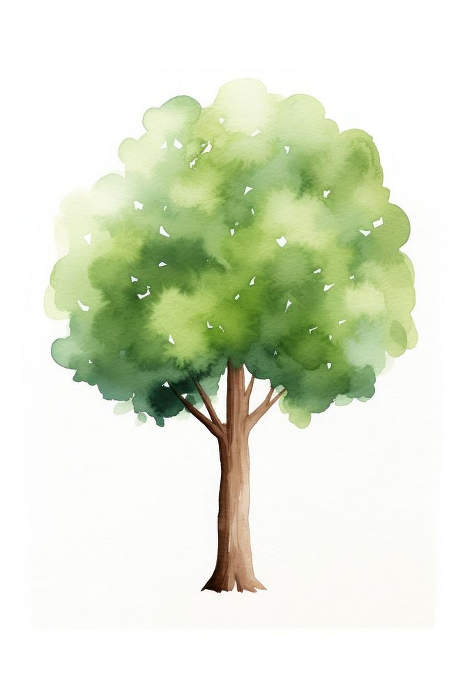 Tree drawing plant white background. AI generated Image by rawpixel.