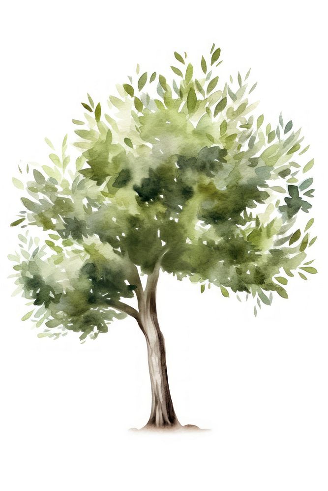 Tree olive plant white background outdoors. AI generated Image by rawpixel.