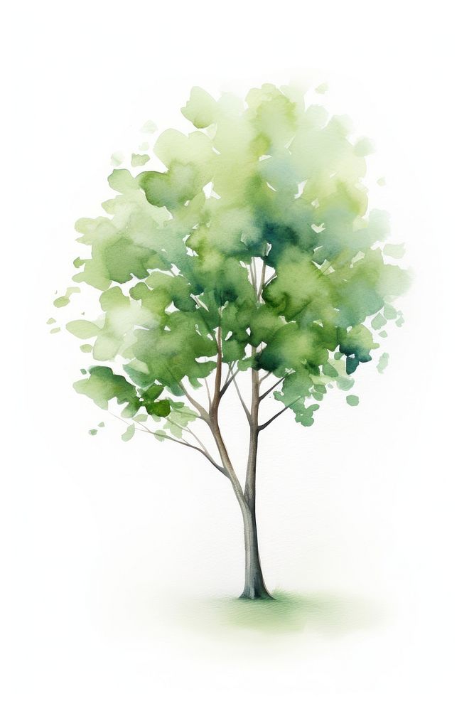 Tree drawing plant white background. AI generated Image by rawpixel.
