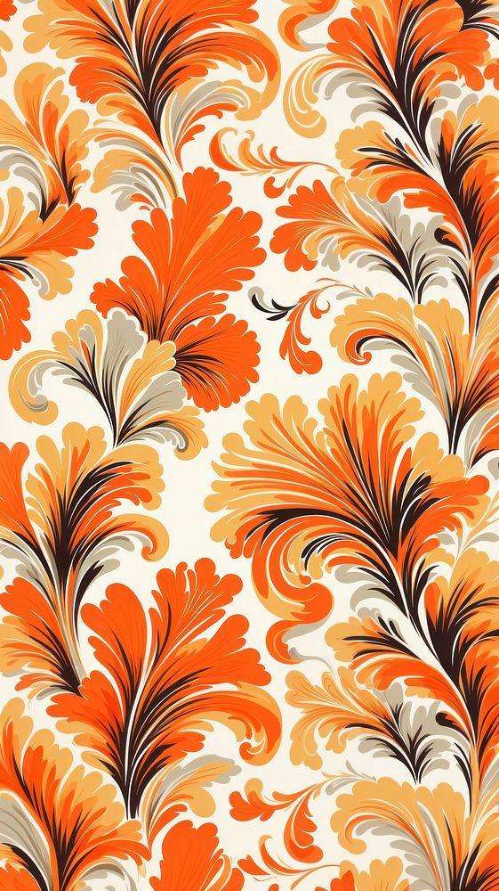 Vintage pattern muted orange art backgrounds creativity. AI generated Image by rawpixel.