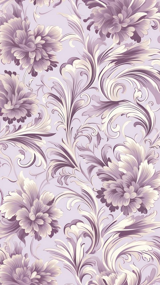 Vintage pattern muted purple flower backgrounds creativity. AI generated Image by rawpixel.