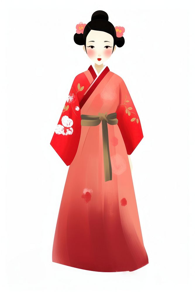Woman chinese dress fashion kimono robe. AI generated Image by rawpixel.