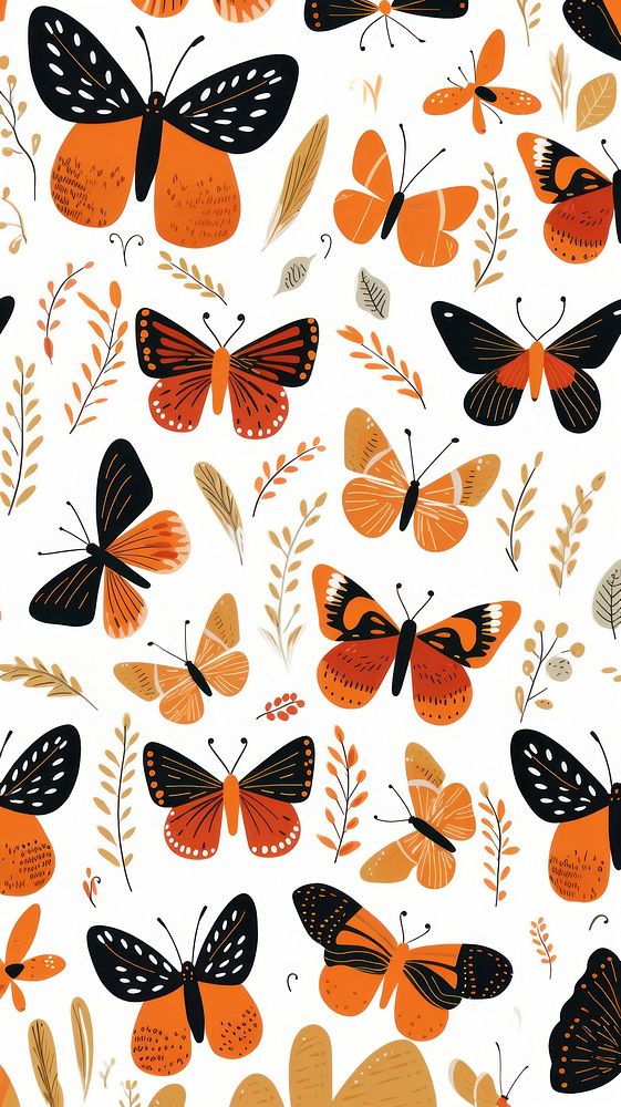 Butterfly pattern insect invertebrate. AI generated Image by rawpixel.