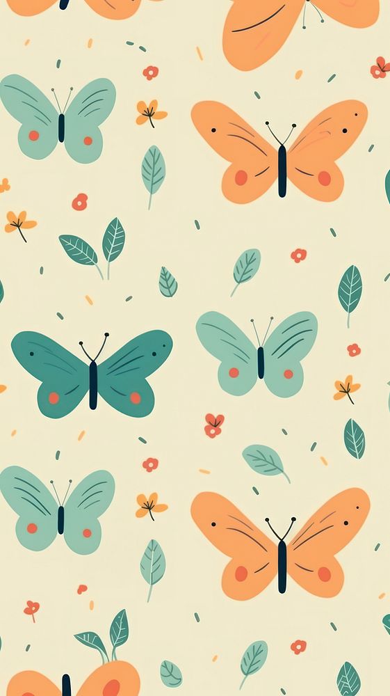 Smiling butterfly pattern backgrounds animal insect. AI generated Image by rawpixel.