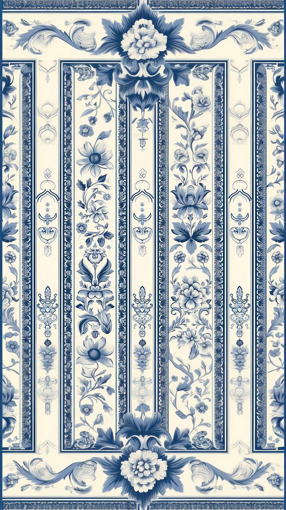 Blue vintage border pattern architecture backgrounds repetition