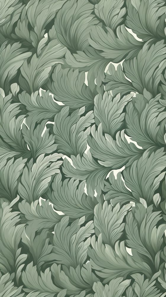 Green vintage leave pattern nature leaf backgrounds. AI generated Image by rawpixel.