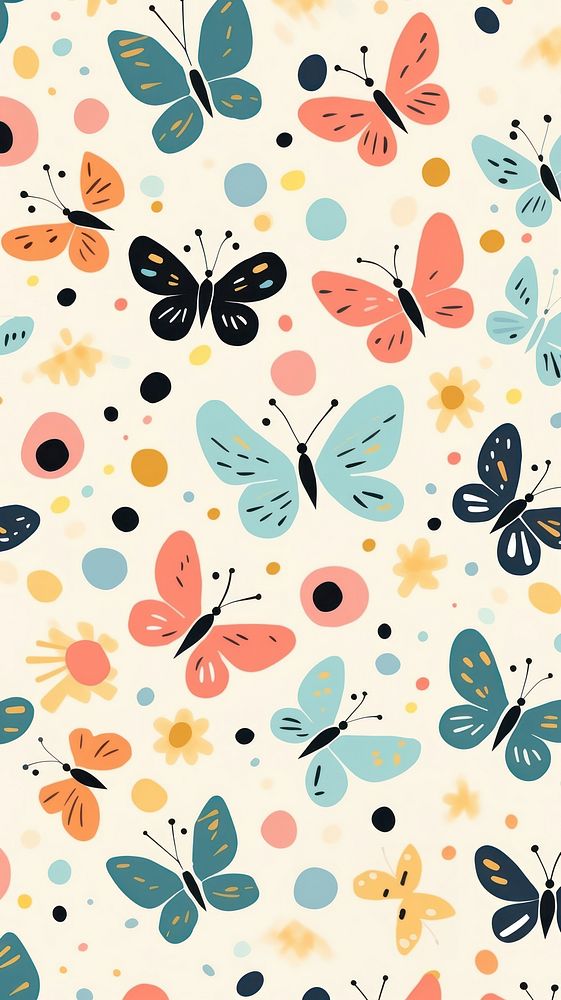 Butterfly pattern backgrounds creativity. AI generated Image by rawpixel.