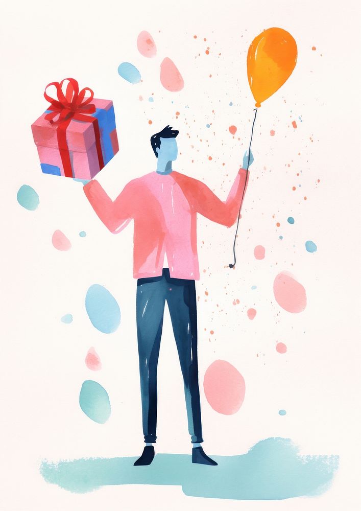 Outdoors balloon adult paper. AI generated Image by rawpixel.