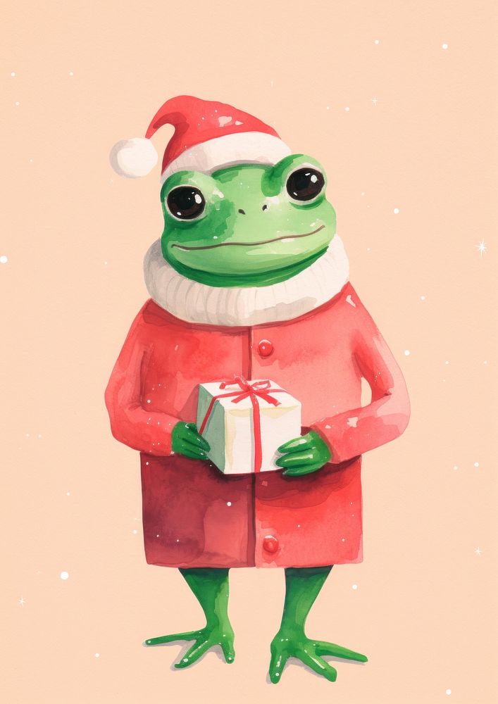 Frog amphibian holding toy. AI generated Image by rawpixel.