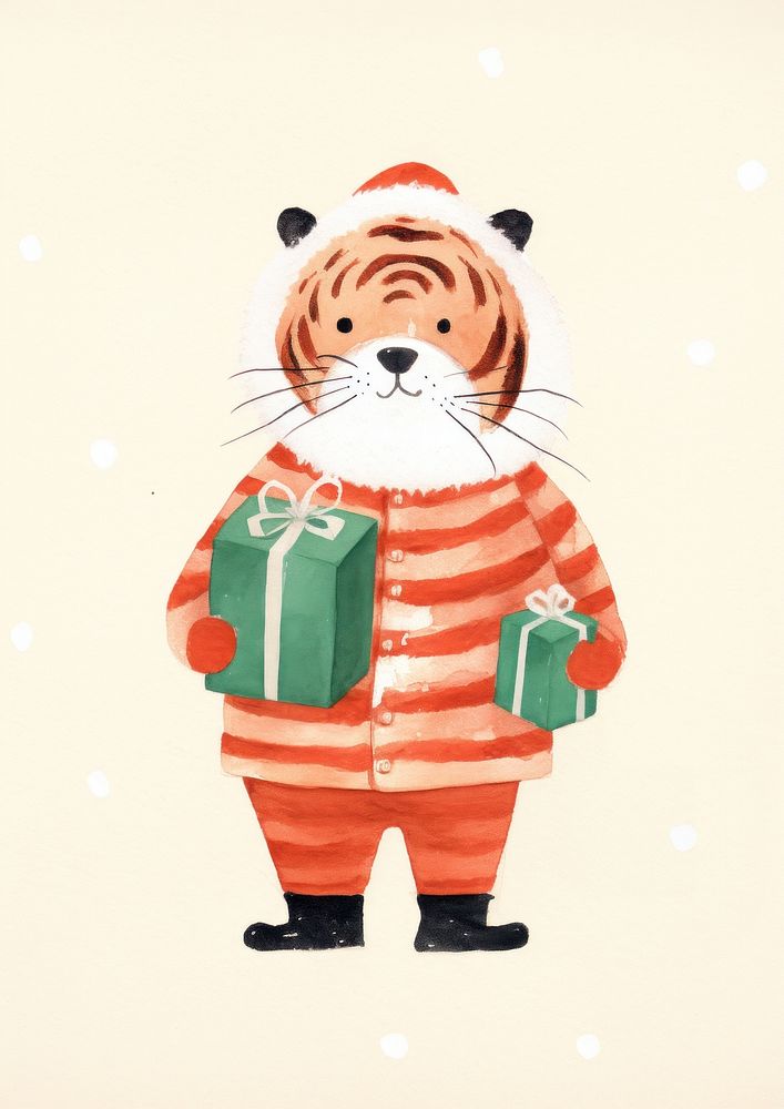 Tiger art anthropomorphic representation. AI generated Image by rawpixel.