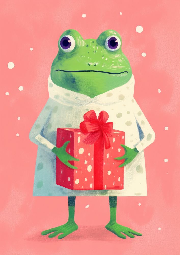 Frog amphibian gift representation. AI generated Image by rawpixel.
