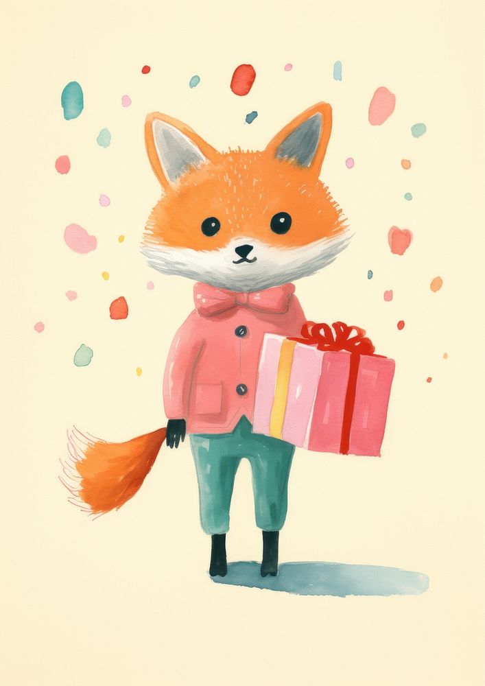 Fox nature cute art. AI generated Image by rawpixel.