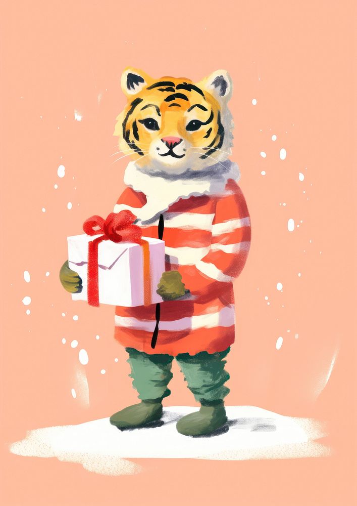 Tiger mammal celebration creativity. AI generated Image by rawpixel.