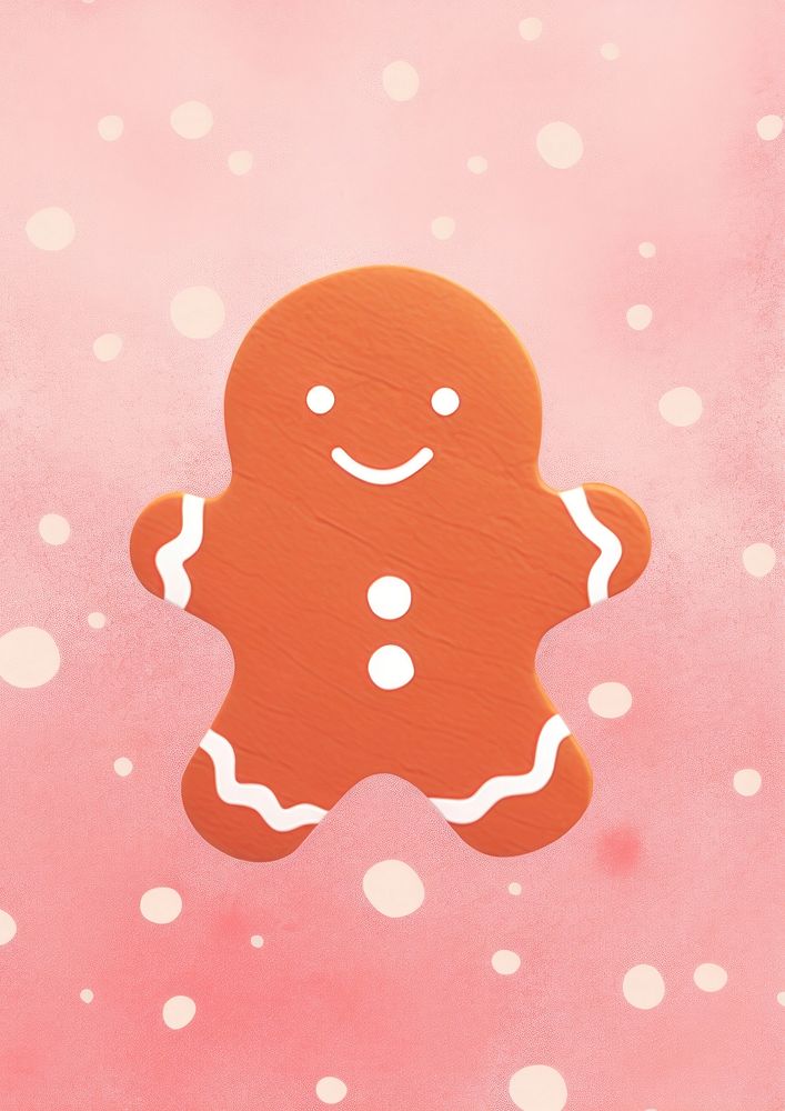 Ginger cookie gingerbread food anthropomorphic. AI generated Image by rawpixel.