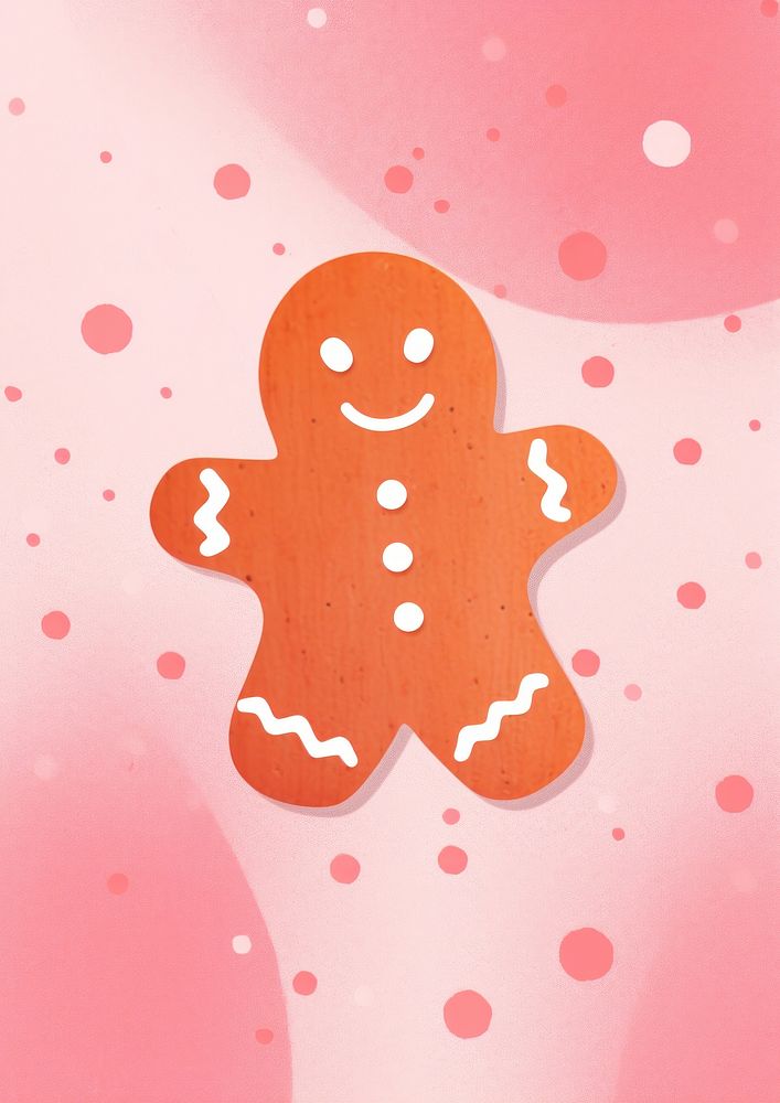 Ginger cookie gingerbread food anthropomorphic. AI generated Image by rawpixel.
