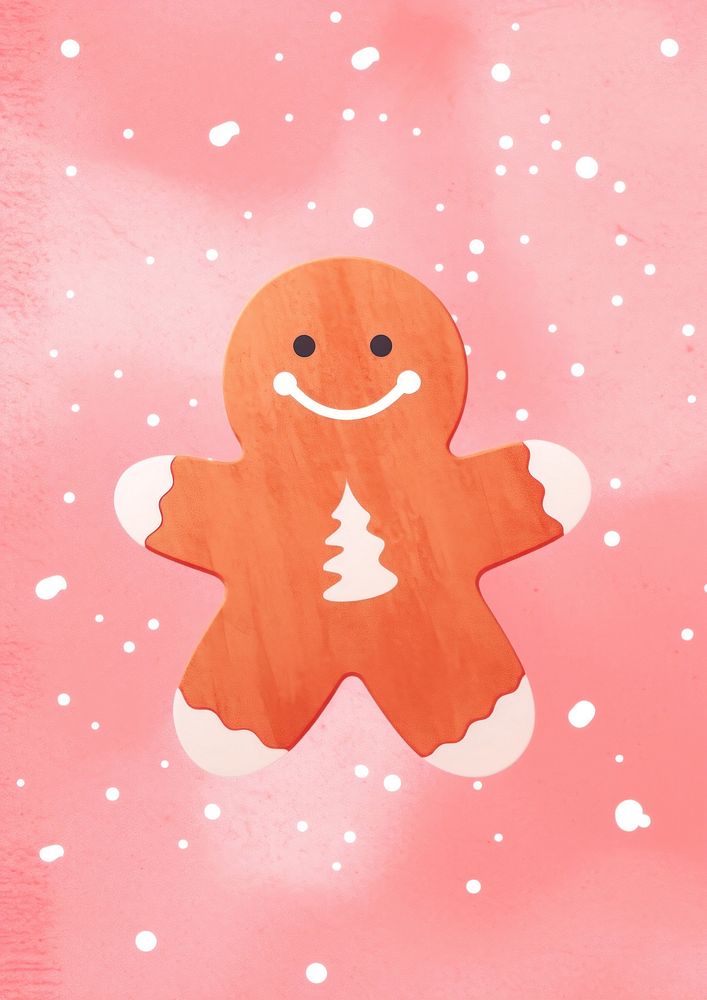 Ginger cookie snowman winter food. AI generated Image by rawpixel.